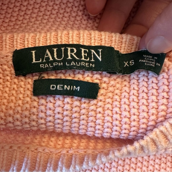 Ralph Lauren Pink Cotton Crewneck Sweater Size XS - Picture 9 of 11